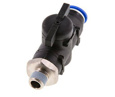 Válvula de bola recta de 2 vías 12 mm - R1/4'' Plástico/Latón