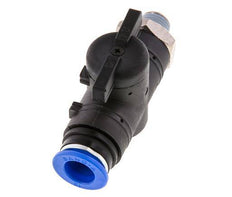 Válvula de bola recta de 2 vías 12 mm - R1/4'' Plástico/Latón