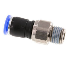 8mm & R1/4'' Swivel Joint Push-In-Male Threads Nickel-Plated Brass/PBT NBR Rotatable