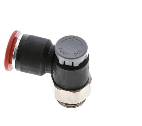 Flow Control Valve Meter-In Elbow 12 mm - G3/8'' Brass/PA 66 Locknut