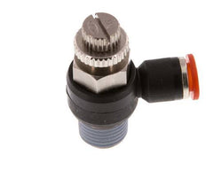 Flow Control Silencer Meter-In Elbow 6 mm - R1/4'' Brass/PA 66