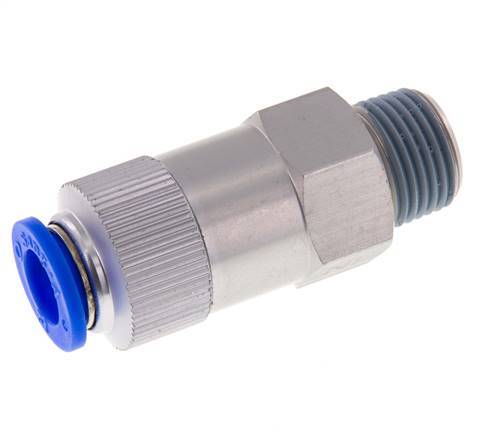 Válvula de retención a presión de 12 mm y R1/2'' macho de aluminio 0,2-10bar (3-145psi) Rosca-manguera