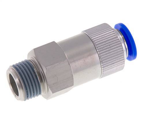 Válvula de retención a presión de 12 mm y R1/2'' macho de aluminio 0,2-10bar (3-145psi) Rosca-manguera