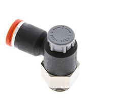 Válvula de control de flujo Codo de medición 8 mm - G1/4'' Latón/PA 66 Tuerca de seguridad