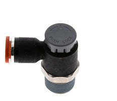 Flow Control Valve Meter-In Elbow 8 mm - R3/8'' Brass/PA 66 Locknut