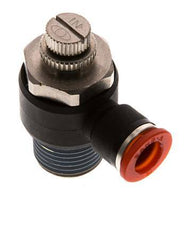 Silenciador de control de flujo Codo de entrada del medidor 10 mm - R1/2'' Latón/PA 66