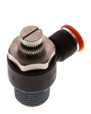 Silenciador de control de flujo Codo de entrada del medidor 10 mm - R1/2'' Latón/PA 66