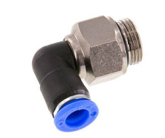 Codo de 8mm y G3/8'' Junta giratoria con rosca macho niquelada Latón/PBT NBR Giratorio