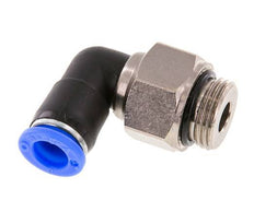 Codo de 8mm y G3/8'' Junta giratoria con rosca macho niquelada Latón/PBT NBR Giratorio