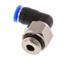 Codo de 8mm y G3/8'' Junta giratoria con rosca macho niquelada Latón/PBT NBR Giratorio