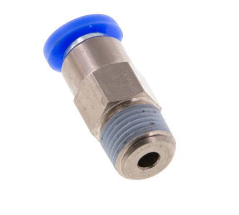 Válvula de retención a presión de 4 mm y R1/8'' macho de latón/PBT 0,2-10bar (3-145psi) con rosca para manguera
