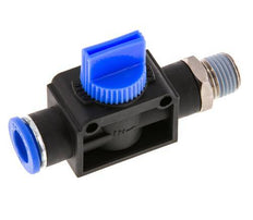 3/2-Way Shut-Off Hand Valve 10 mm - R1/4'' Plastic/Brass Thread-side venting