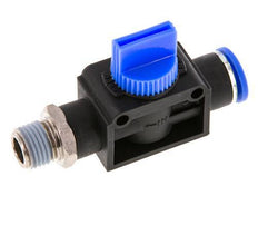 3/2-Way Shut-Off Hand Valve 10 mm - R1/4'' Plastic/Brass Thread-side venting