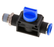 3/2-Way Shut-Off Hand Valve 10 mm - R1/4'' Plastic/Brass Thread-side venting