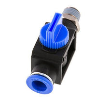 3/2-Way Shut-Off Hand Valve 10 mm - R1/4'' Plastic/Brass Thread-side venting