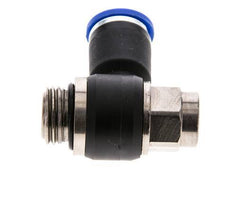 Flow Control Silencer Meter-Out Elbow 8 mm - G1/4'' Brass/PA 66 Slotted Screw
