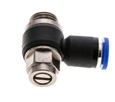 Flow Control Silencer Meter-Out Elbow 8 mm - G1/4'' Brass/PA 66 Slotted Screw