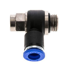 Flow Control Silencer Meter-Out Elbow 8 mm - G1/4'' Brass/PA 66 Slotted Screw