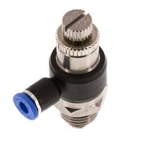 Flow Control Silencer Meter-Out Elbow 4 mm - G1/4'' Brass/PA 66