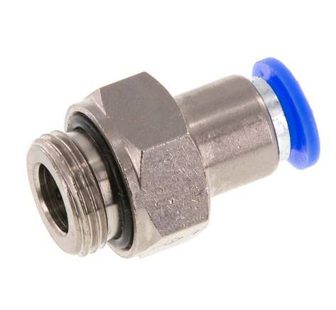 Racor rápido de 8 mm y G3/8'' macho con cierre automático de latón/PBT 0-10bar (0-145psi)