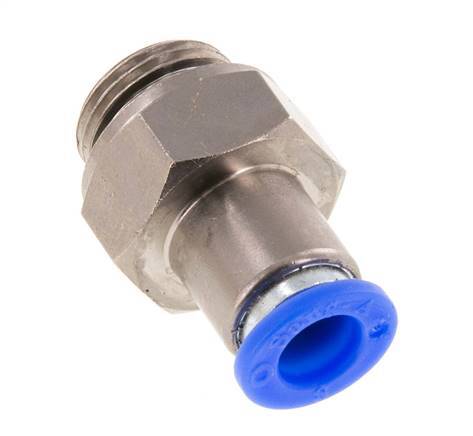 Racor rápido de 8 mm y G3/8'' macho con cierre automático de latón/PBT 0-10bar (0-145psi)