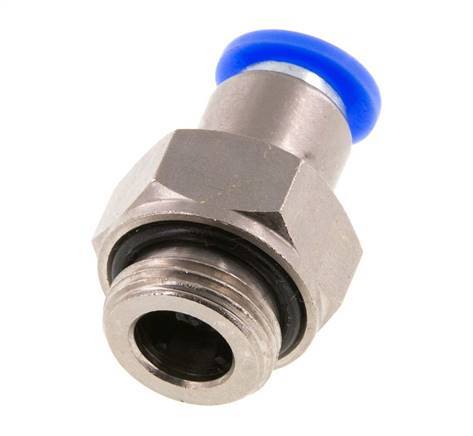 Racor rápido de 8 mm y G3/8'' macho con cierre automático de latón/PBT 0-10bar (0-145psi)