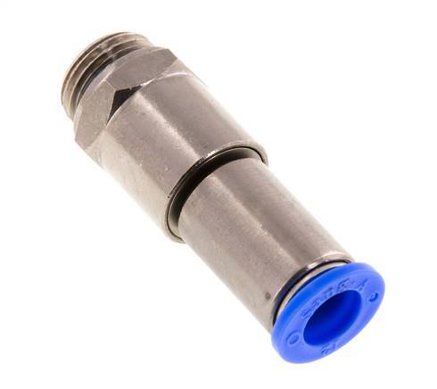 Junta giratoria rápida de 12 mm y G1/2'' Rosca macho a presión Latón niquelado/PBT NBR Giratorio
