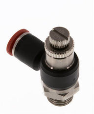 Silenciador de control de flujo Codo de entrada del medidor 8 mm - G1/4'' Latón/PA 66