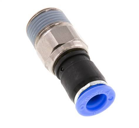 Junta giratoria de 8mm y R3/8'' Roscas macho de latón niquelado/PBT NBR Giratorio