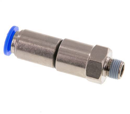 Junta giratoria rápida de 8mm y R1/8'' Roscas macho de latón niquelado/PBT NBR Giratorio
