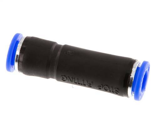 Push-In Fitting 8mm Auto Shut-Off Brass/PBT 0-10bar (0-145psi)