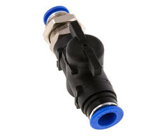 2-Way Straight Ball Valve 12 mm Plastic/Brass Bulkhead