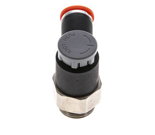 Flow Control Valve Meter-In Elbow 8 mm - G3/8'' Brass/PA 66 Locknut