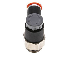 Flow Control Valve Meter-In Elbow 8 mm - G3/8'' Brass/PA 66 Locknut