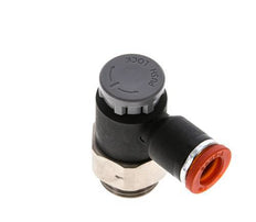 Flow Control Valve Meter-In Elbow 8 mm - G3/8'' Brass/PA 66 Locknut