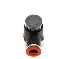 Flow Control Valve Meter-In Elbow 8 mm - G3/8'' Brass/PA 66 Locknut