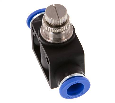 Silenciador de control de flujo Recto 10 mm Latón/PA 66