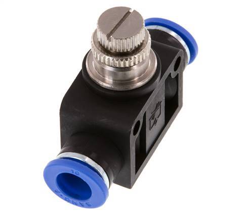 Silenciador de control de flujo Recto 10 mm Latón/PA 66