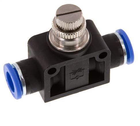 Silenciador de control de flujo Recto 10 mm Latón/PA 66