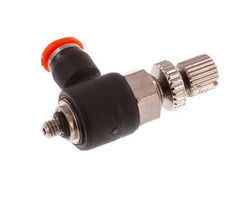 Flow Control Silencer Meter-In Elbow 3 mm - M3 Brass/PBT