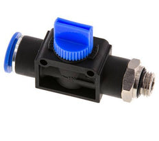 Válvula manual de cierre de 3/2 vías de 12 mm - G1/4'' Plástico/Latón Válvula lateral del tubo
