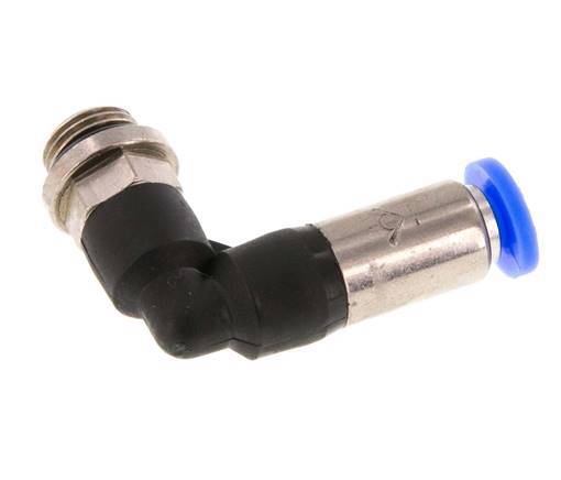 Racor de 4mm y G1/8'' Codo macho autoblocante Latón/PBT 0-10bar (0-145psi) [2 Piezas]