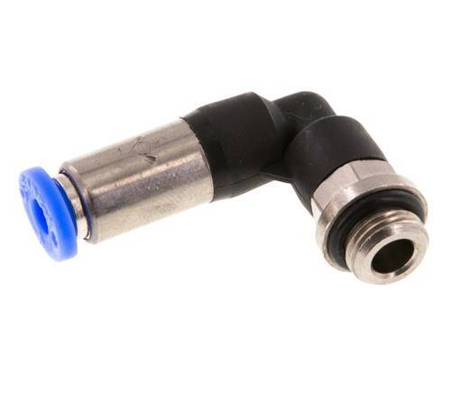 Racor de 4mm y G1/8'' Codo macho autoblocante Latón/PBT 0-10bar (0-145psi) [2 Piezas]