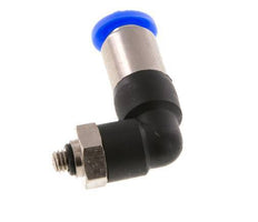 Racor rápido 6mm y M5 macho Codo autoblocante Latón/PBT 0-10bar (0-145psi)