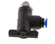 Válvula de bola de codo de 2 vías 6 mm - R1/8'' Plástico/Latón