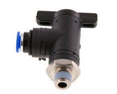 Válvula de bola de codo de 2 vías 6 mm - R1/8'' Plástico/Latón