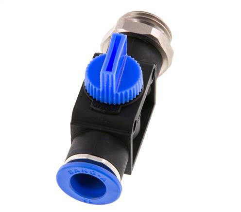 3/2-Way Shut-Off Hand Valve 10 mm - R1/2'' Plastic/Brass Thread-side venting