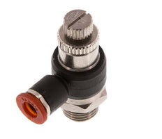 Silenciador de control de flujo Codo de entrada de medidor 6 mm - G1/4'' Latón/PA 66