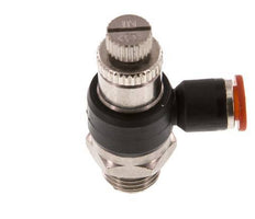 Silenciador de control de flujo Codo de entrada de medidor 6 mm - G1/4'' Latón/PA 66