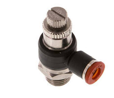 Silenciador de control de flujo Codo de entrada de medidor 6 mm - G1/4'' Latón/PA 66